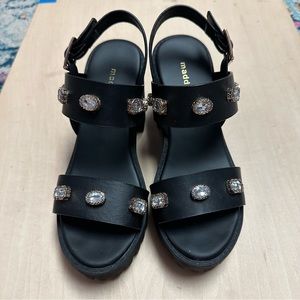 Madden Girl Rhinestone Platform Sandals
